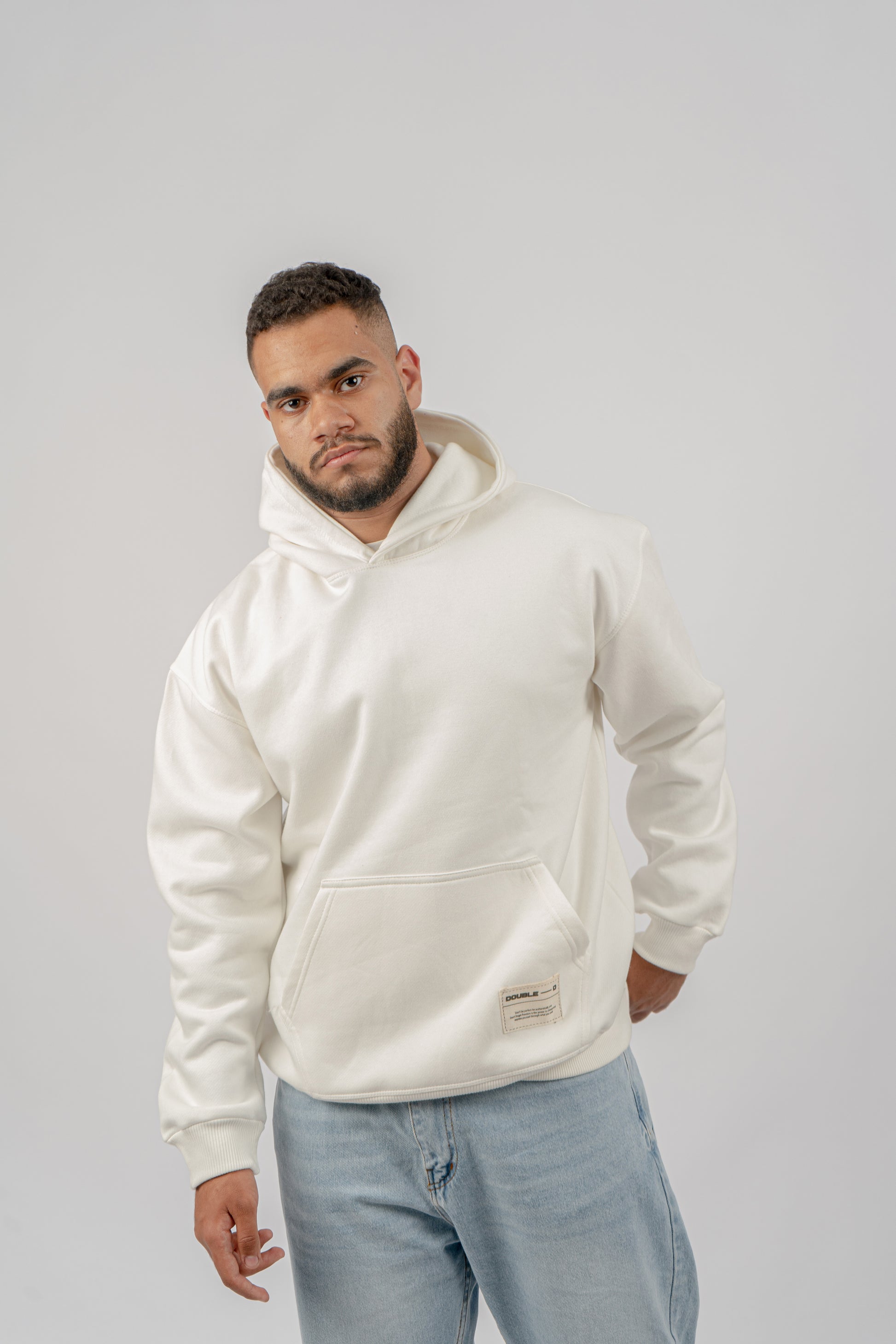 Off white plain Hoodie