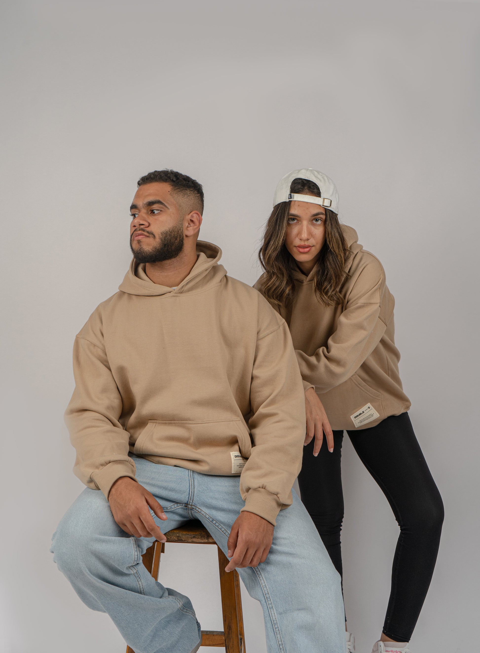 Light brown plain Hoodie