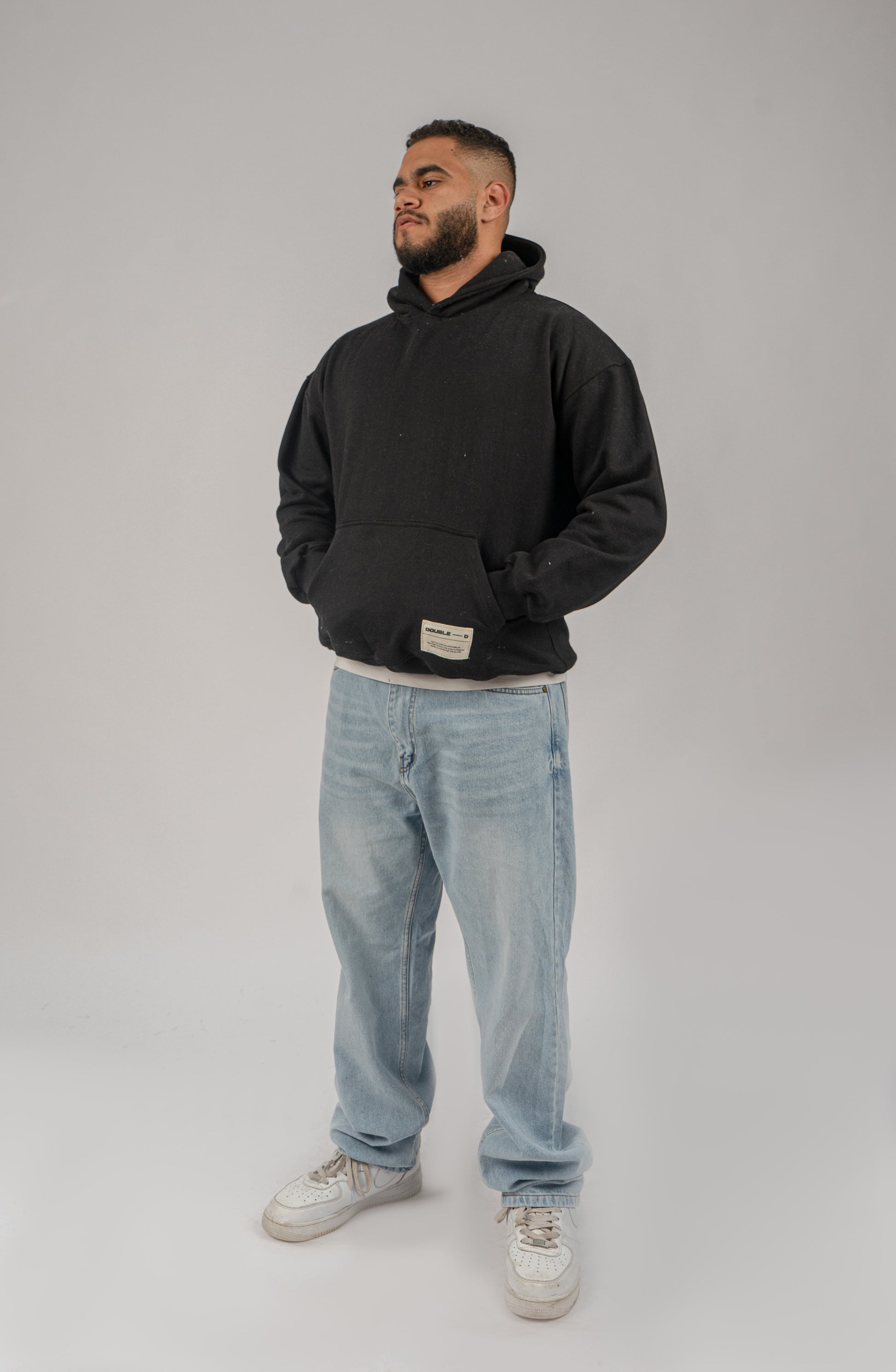 Black plain Hoodie