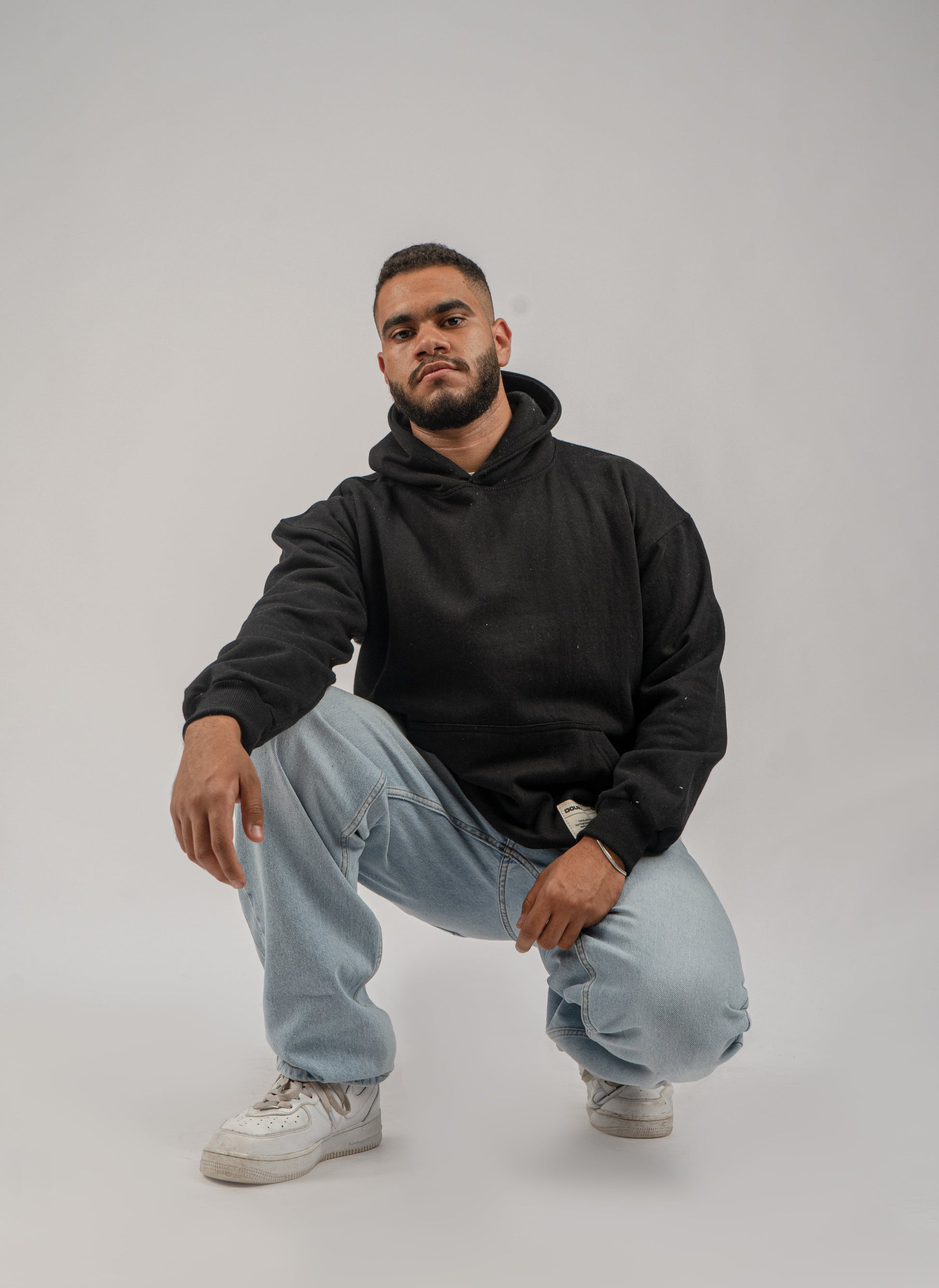 Black plain Hoodie