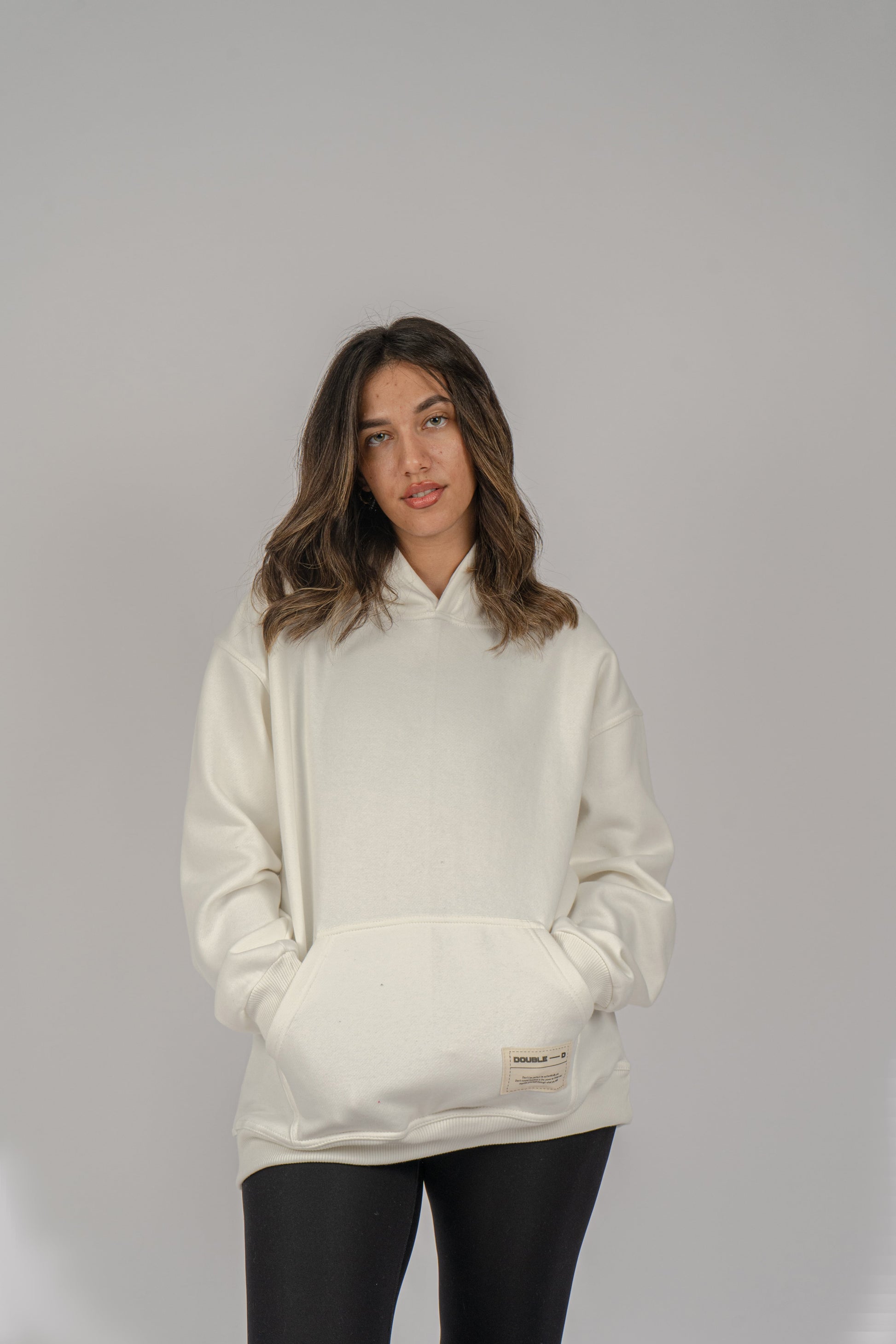 Off white plain Hoodie
