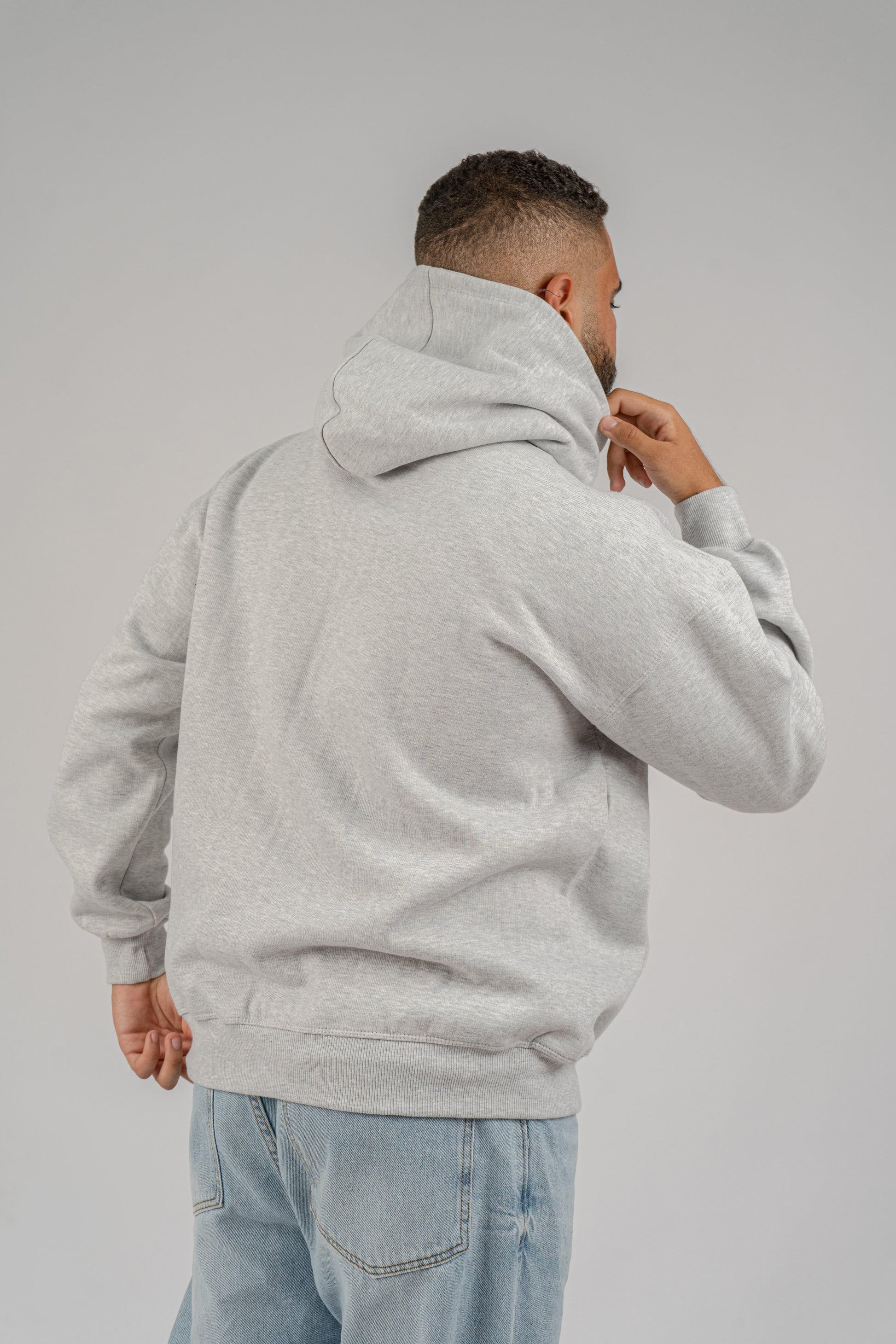 Grey plain Hoodie