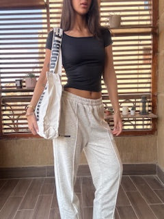 Light Gray  Straight Leg Sweatpants