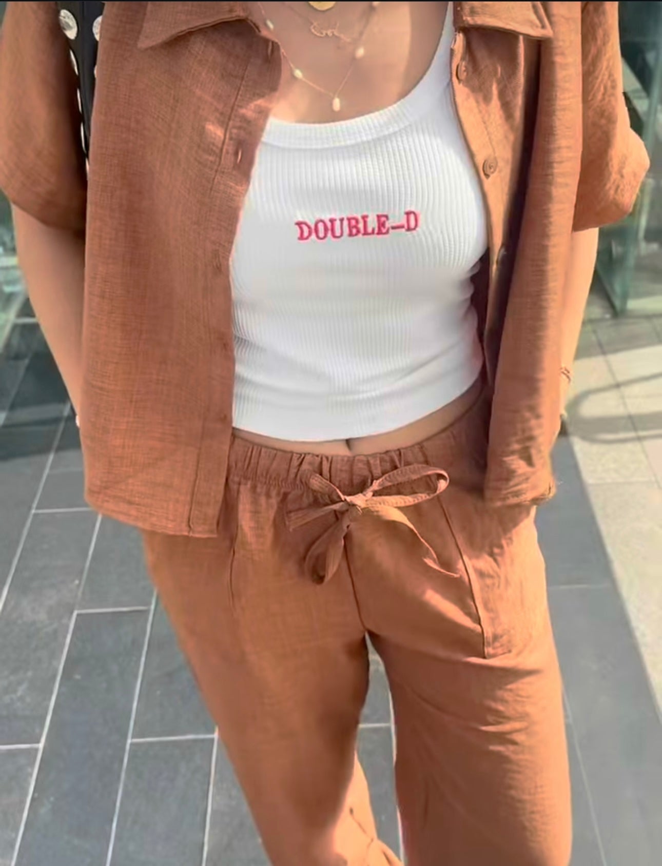 Brown Linen  Pants