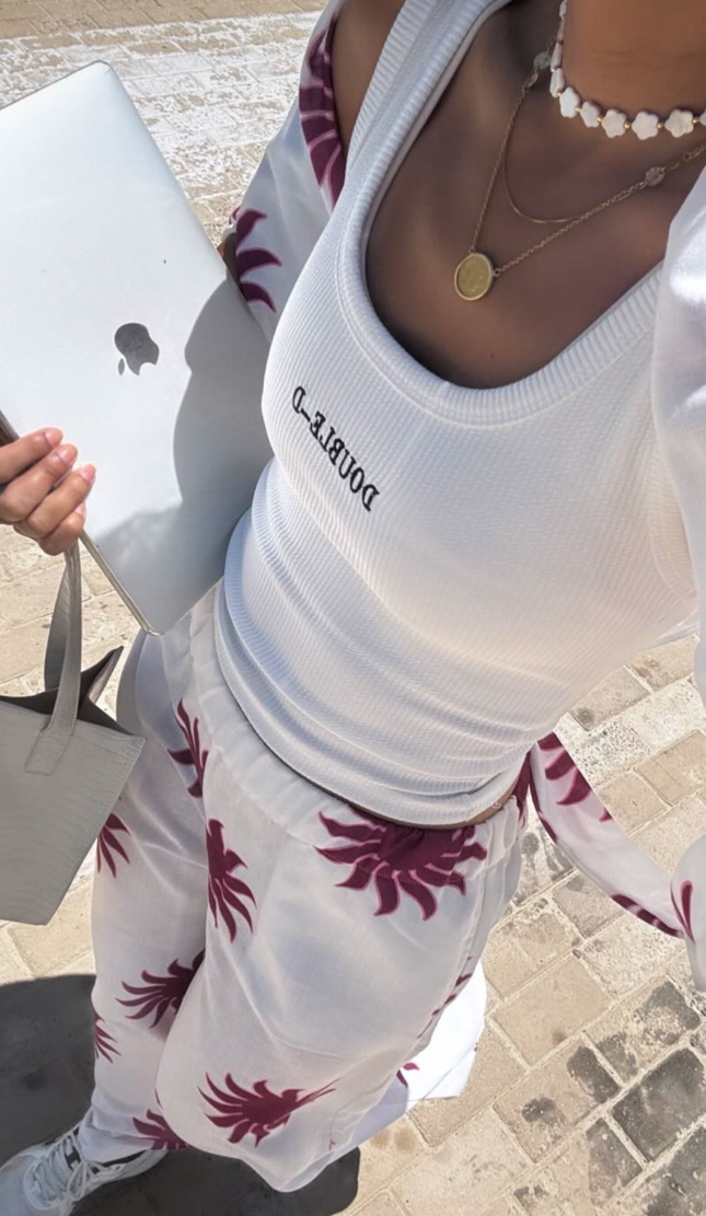 White Tank Top X Black