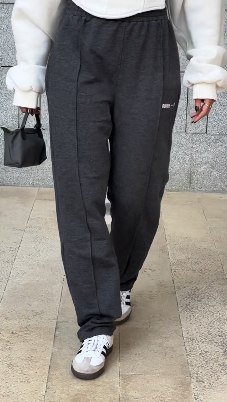 Dark Grey  Straight Leg Sweatpants