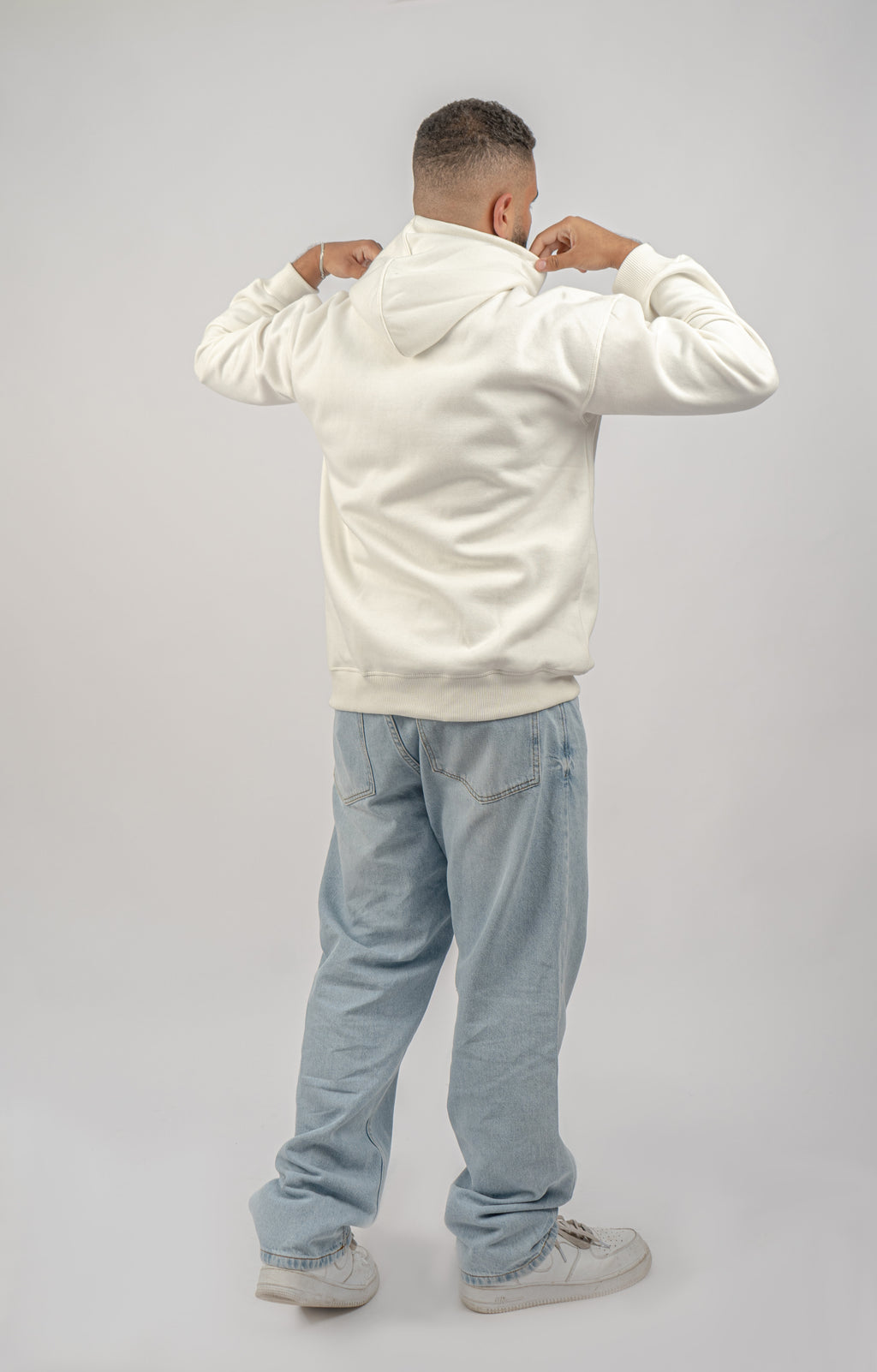 Off white plain Hoodie