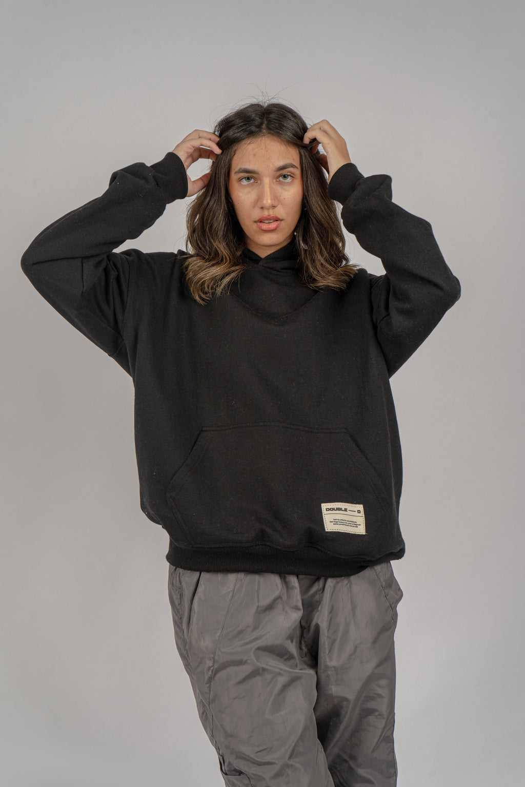 Black plain Hoodie